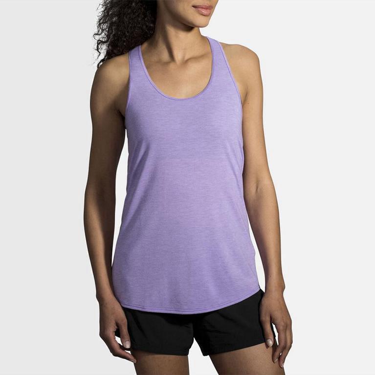 Brooks Distance Israel - Women's Running Tank Top - Purple (26154-ZCYL)